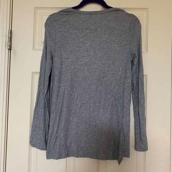 NWOT A New Day Grey w Gold Glitter Top S - Picture 2 of 5